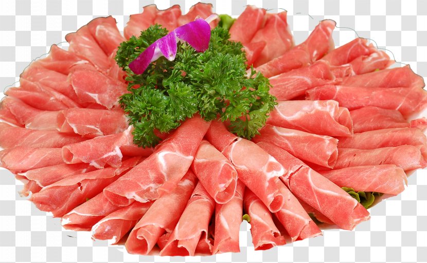 Hot Pot Lidong Lamb And Mutton Dongzhi Shabu-shabu - Watercolor - Roll With Cauliflower Transparent PNG