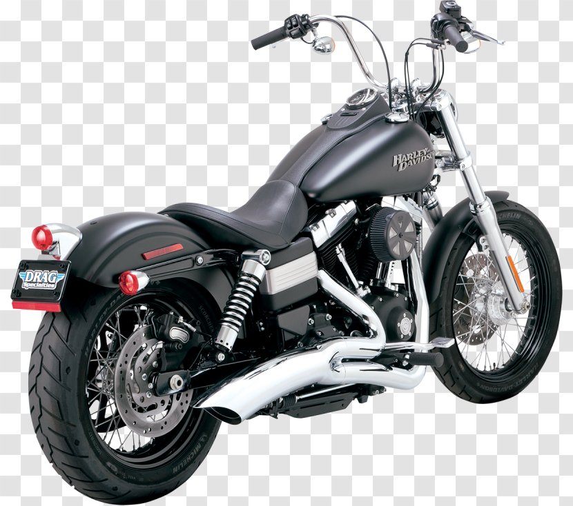 Exhaust System Harley-Davidson Super Glide Motorcycle Dyna Transparent PNG