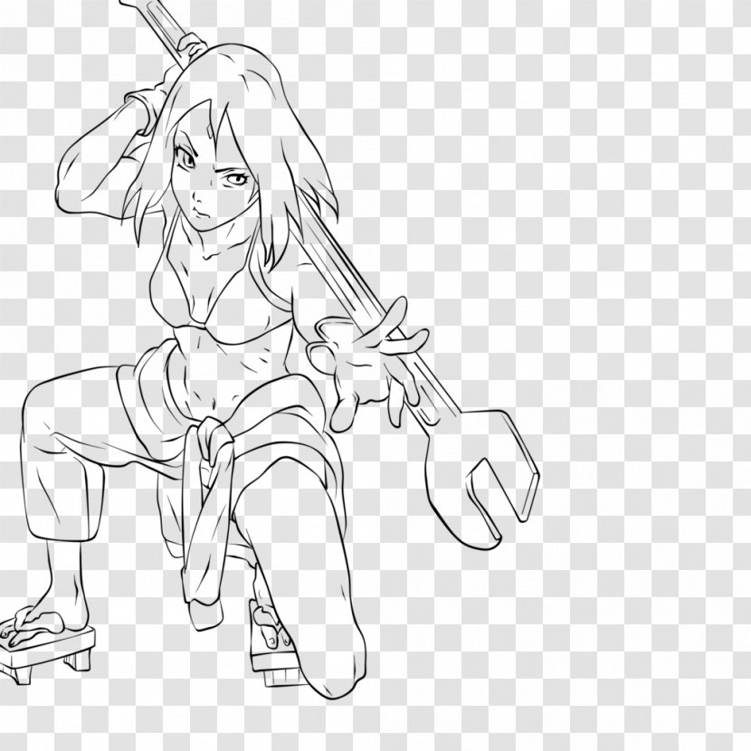 Line Art Finger Drawing Cartoon Character - Wing - Lineart Naruto Transparent PNG