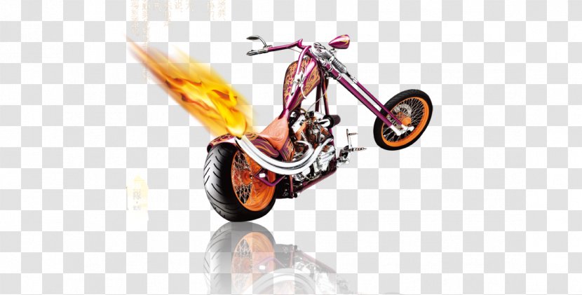 Bicycle Motorcycle Biker Bobber - Flame - Fire Transparent PNG