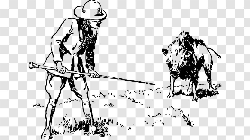 Boar Hunting Clip Art - Cartoon - Arrow Transparent PNG