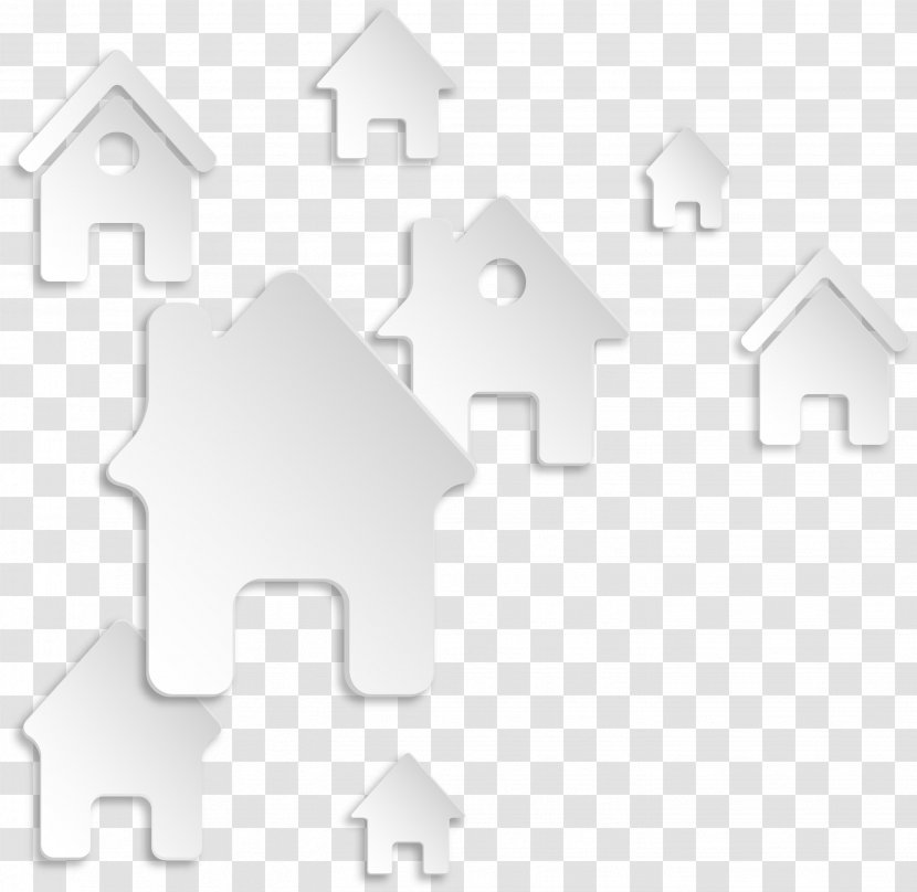 White - Text - House Transparent PNG