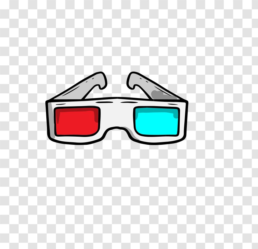 Glasses 3D Film Cartoon - Drawing - Sunglasses Transparent PNG