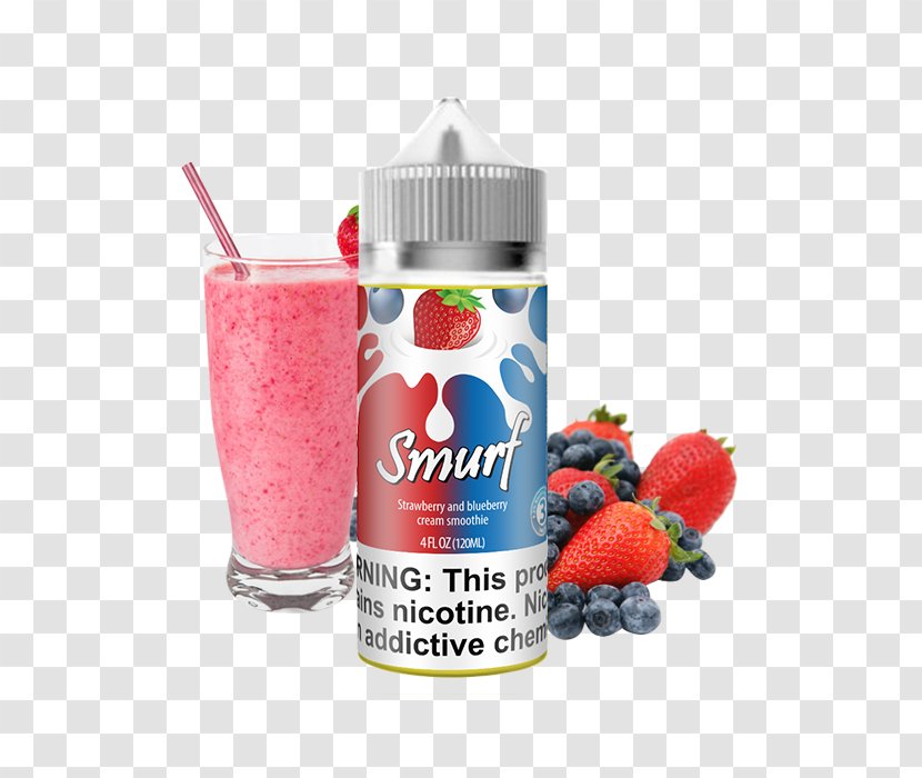 Electronic Cigarette Aerosol And Liquid Flavor Taste Juice - Smurfs - Strawberry Blueberry Yogurt Cups Transparent PNG