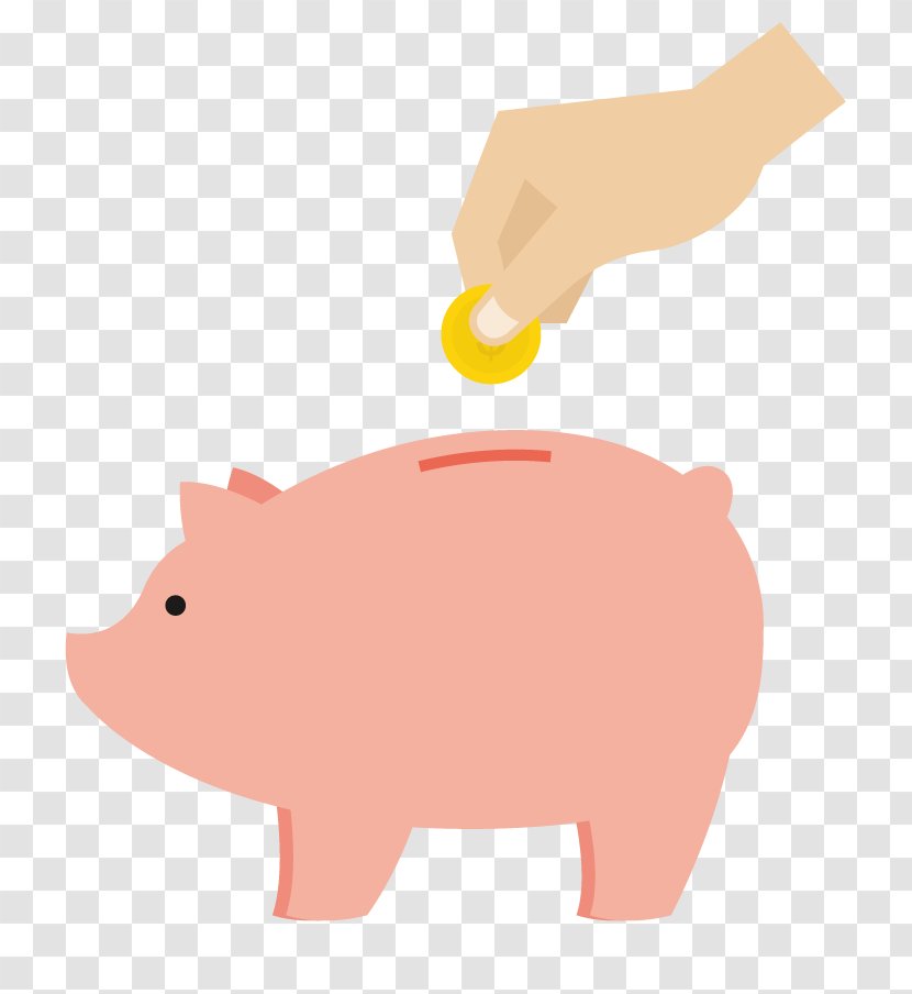 Piggy Bank Money - Livestock - Vector Hand To Throw Coins Transparent PNG