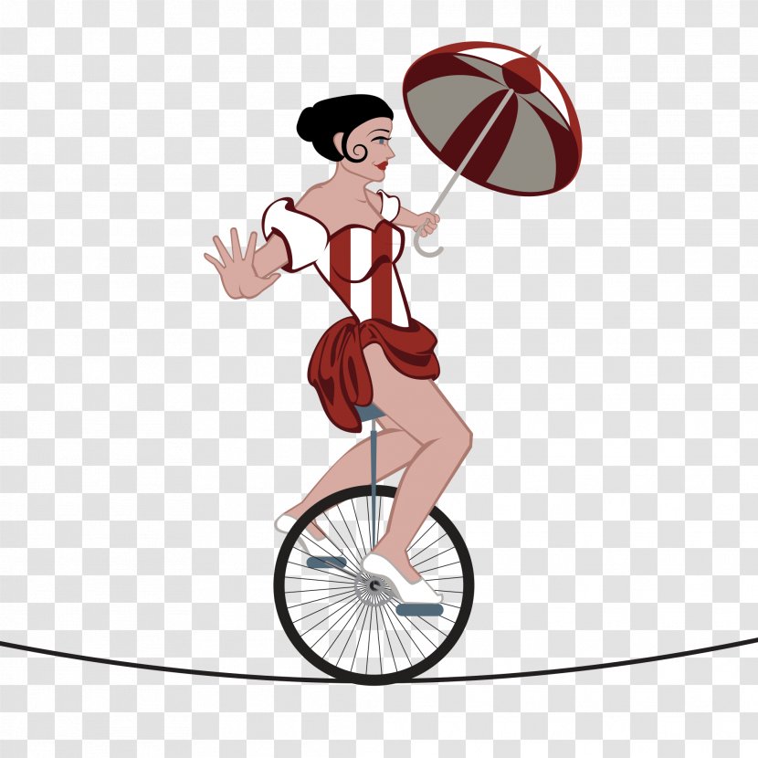 Circus Unicycle Clip Art - Drawing Transparent PNG