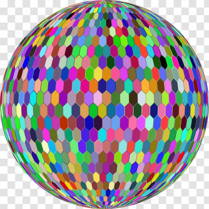 Sphere Hexagonal Tiling Tessellation - Ball Transparent PNG