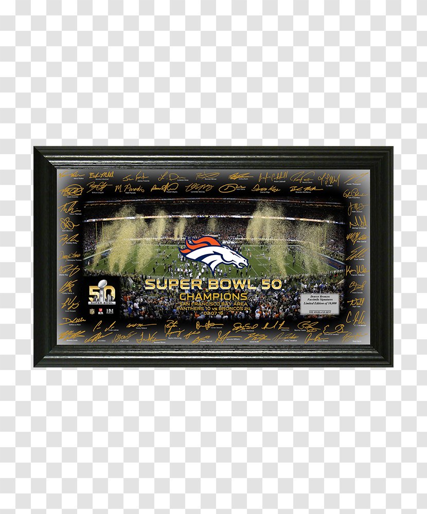 Super Bowl 50 LII Denver Broncos Philadelphia Eagles NFL - Picture Frames Transparent PNG