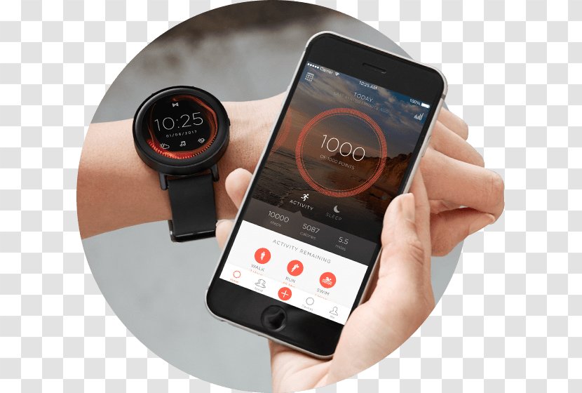 Misfit Vapor Smartwatch Moto 360 IPhone 8 - Portable Media Player - Watch Transparent PNG