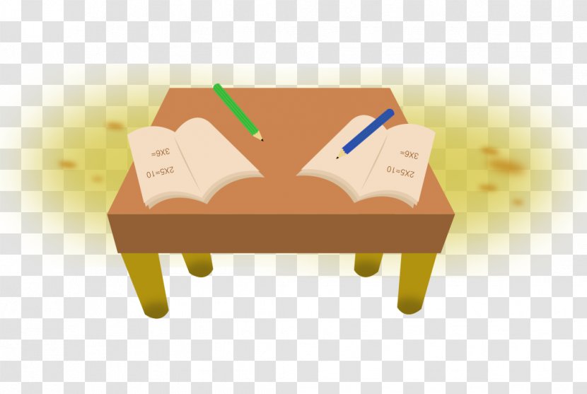 Fan Cartoon Graphic Design Illustration - Rectangle - Hand-painted Pencil On The Table Books Transparent PNG