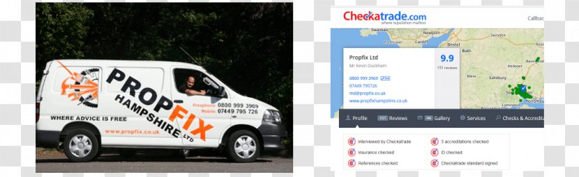 Service Car Handyman Southampton Van - Transport Transparent PNG