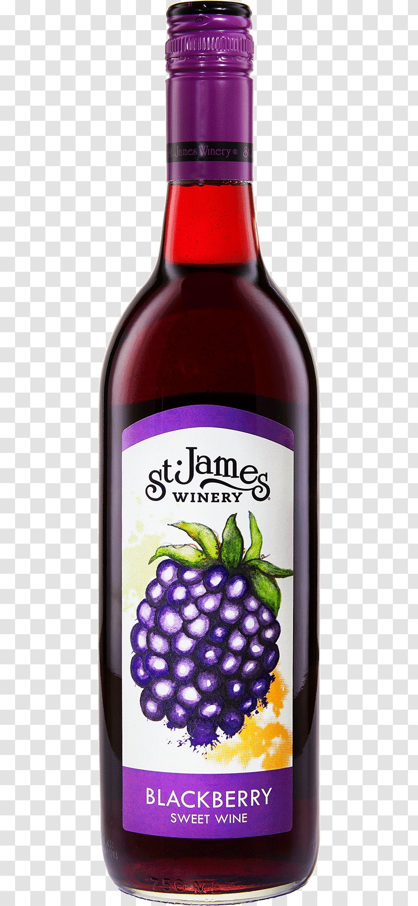 Liqueur St. James Winery Dessert Wine Blueberry Tea - Strawberry Transparent PNG