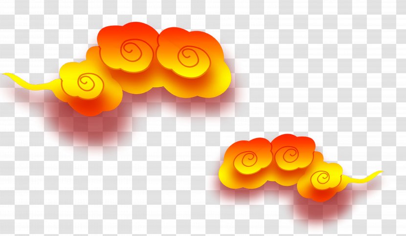 Yellow Download Icon - Gratis - Clouds Effect Element Transparent PNG