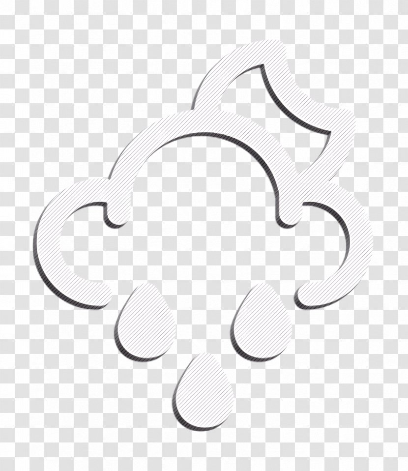 Cloud Icon Forecast Moon - Emblem Blackandwhite Transparent PNG