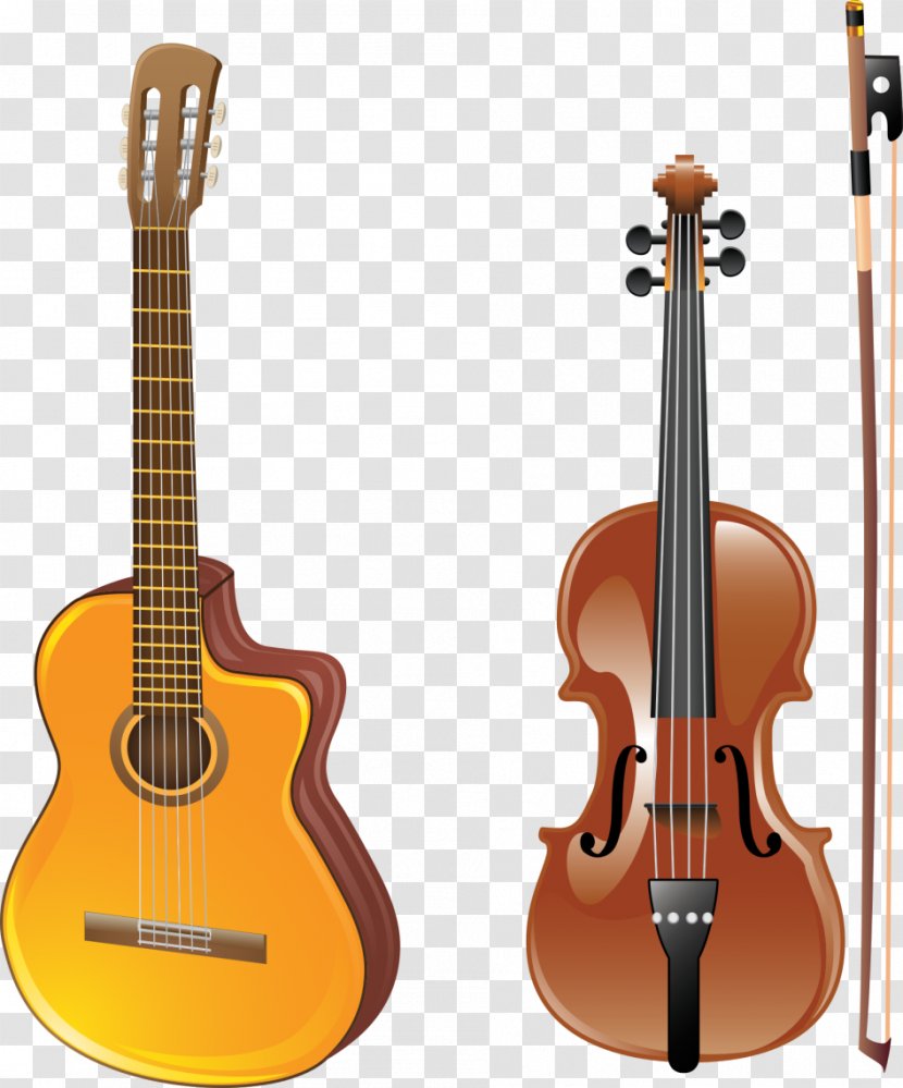 Acoustic Guitar Clip Art - Cartoon - Violin Transparent PNG