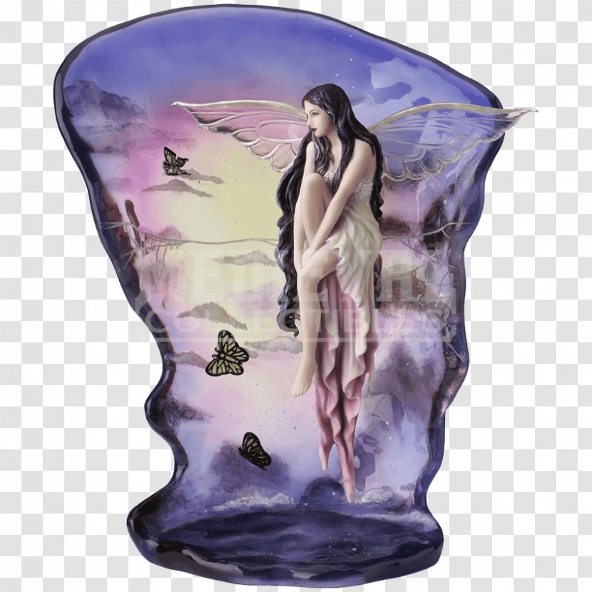 Figurine Fairy Statue Polyresin Sculpture - Purple Transparent PNG