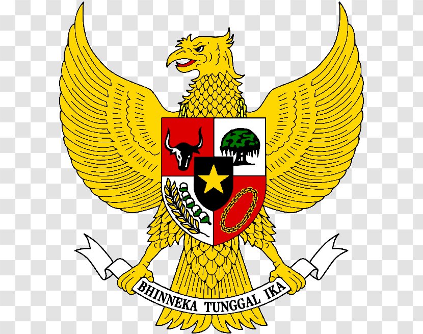 National Emblem Of Indonesia Coat Arms Garuda Pancasila - Yellow Transparent PNG