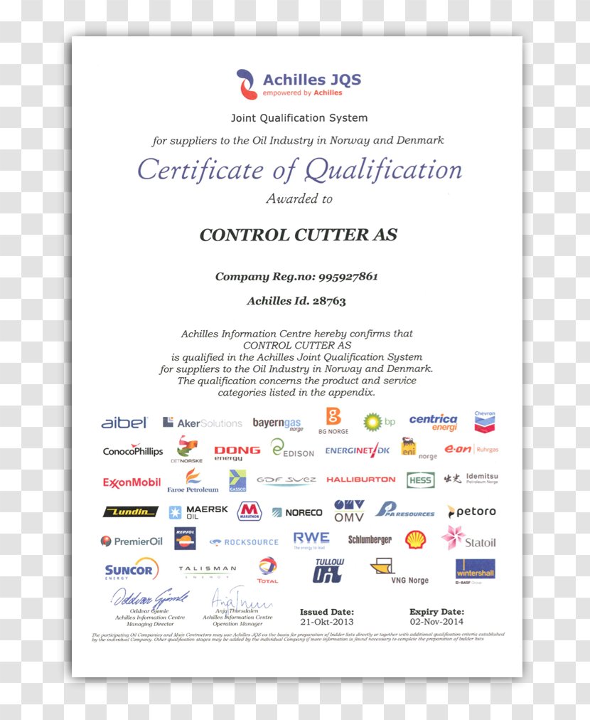 Rubberstyle AS Akademický Certifikát Certification ISO 9000 14001:2004 - Ohsas 18001 - Aqua Transparent PNG