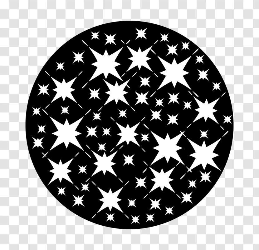 Circle Gobo White Steel Star Transparent PNG
