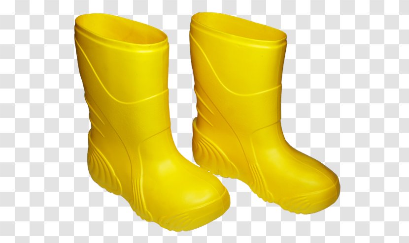 Footwear Yellow Rain Boot Shoe - Synthetic Rubber Transparent PNG