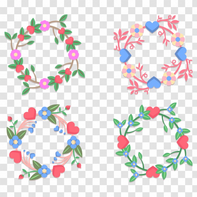 Euclidean Vector Flower Garland Geometry - And Garlands Of Flowers Material Transparent PNG