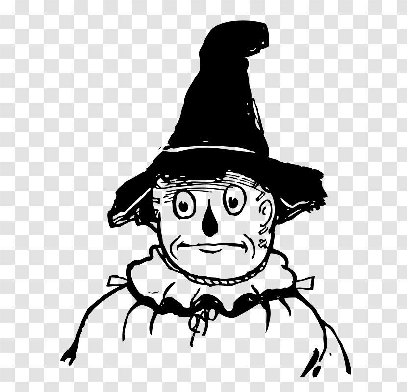 The Scarecrow Of Oz Wonderful Wizard Land - Black And White - Cliparts Transparent PNG