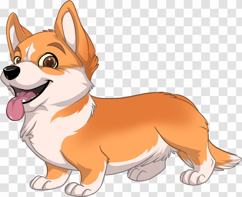 Corgi Cartoon - Canidae - Animal Figure Fawn Transparent PNG