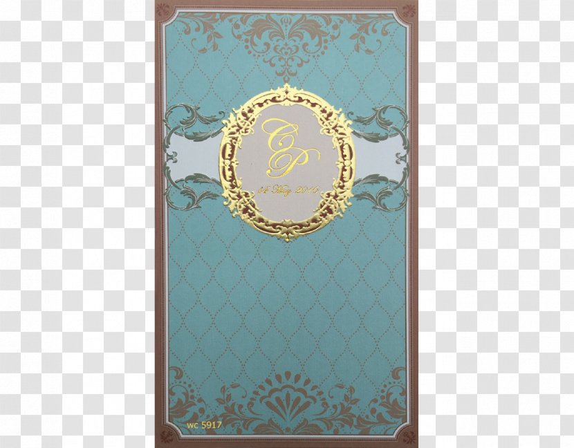 Turquoise Teal Brown Picture Frames Rectangle - 2017 Wedding Card Transparent PNG