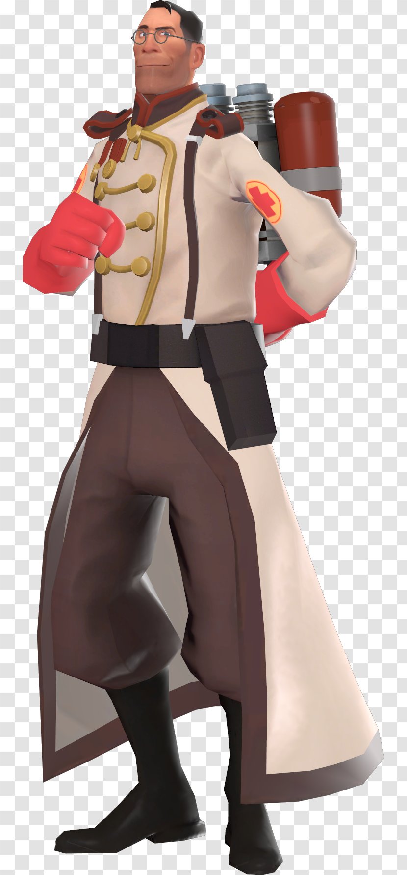 Team Fortress 2 Overcoat Colonel Collar - Clothing - Medic Transparent PNG