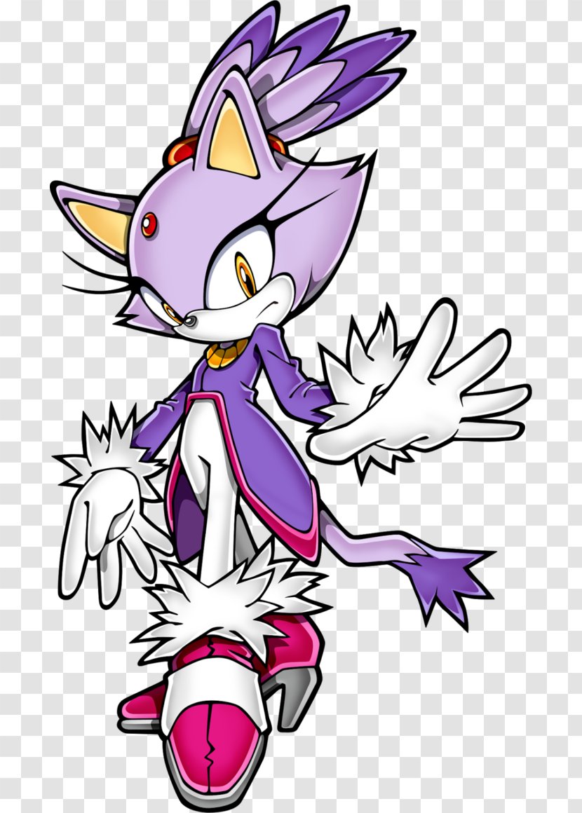 Sonic Rush The Hedgehog Blaze Cat Amy Rose - Silhouette Transparent PNG