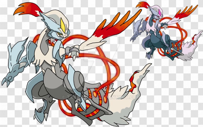 Kyurem Pokemon Black & White Rooster Reshiram Zekrom - Silhouette - And Transparent PNG