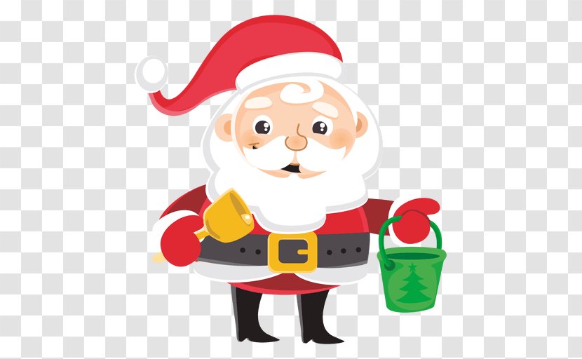 Santa Claus Christmas Reindeer - Bucket Transparent PNG