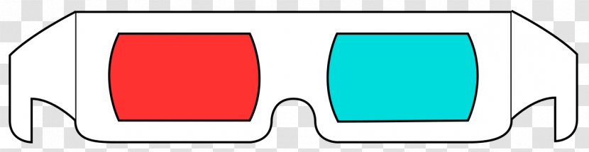 Polarized 3D System Anaglyph Film Three-dimensional Space Glasses - Active Shutter 3d - Cyan Transparent PNG