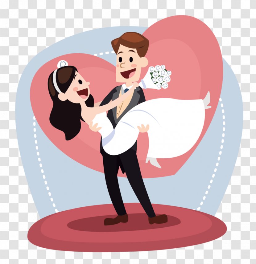 Wedding Invitation Bridegroom Clip Art - Silhouette - Cartoon Bride Transparent PNG