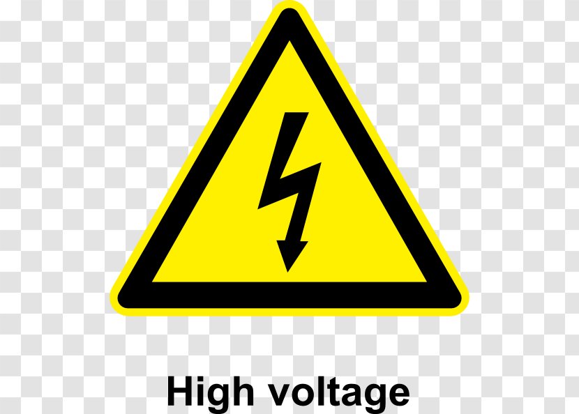 High Voltage Warning Sign Hazard Safety - Iso 7010 - Transformer Transparent PNG