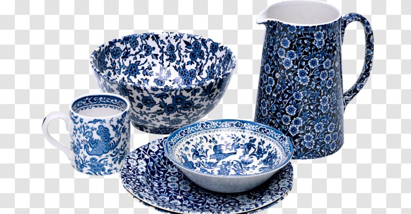 Coffee Cup Ceramic Blue And White Pottery Saucer - Dinnerware Set - Mug Transparent PNG