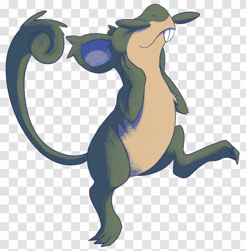 Alola Rattata Raticate Illustration Art - Mythical Creature - Flag Transparent PNG