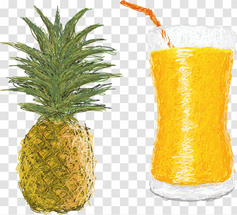 Orange Juice Pineapple Fruit Jus Dananas - Royaltyfree - Material Free To Pull Transparent PNG