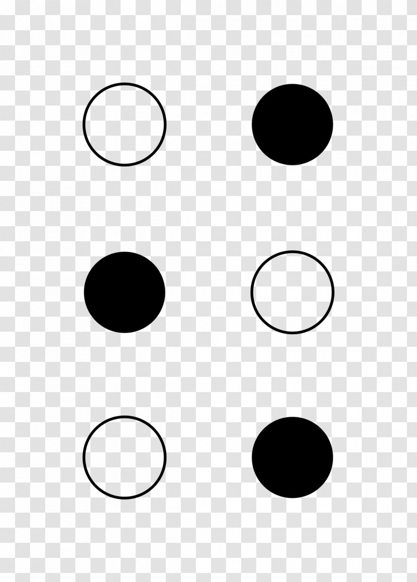 Braille Letter O Wikipedia Alphabet - Monochrome Transparent PNG