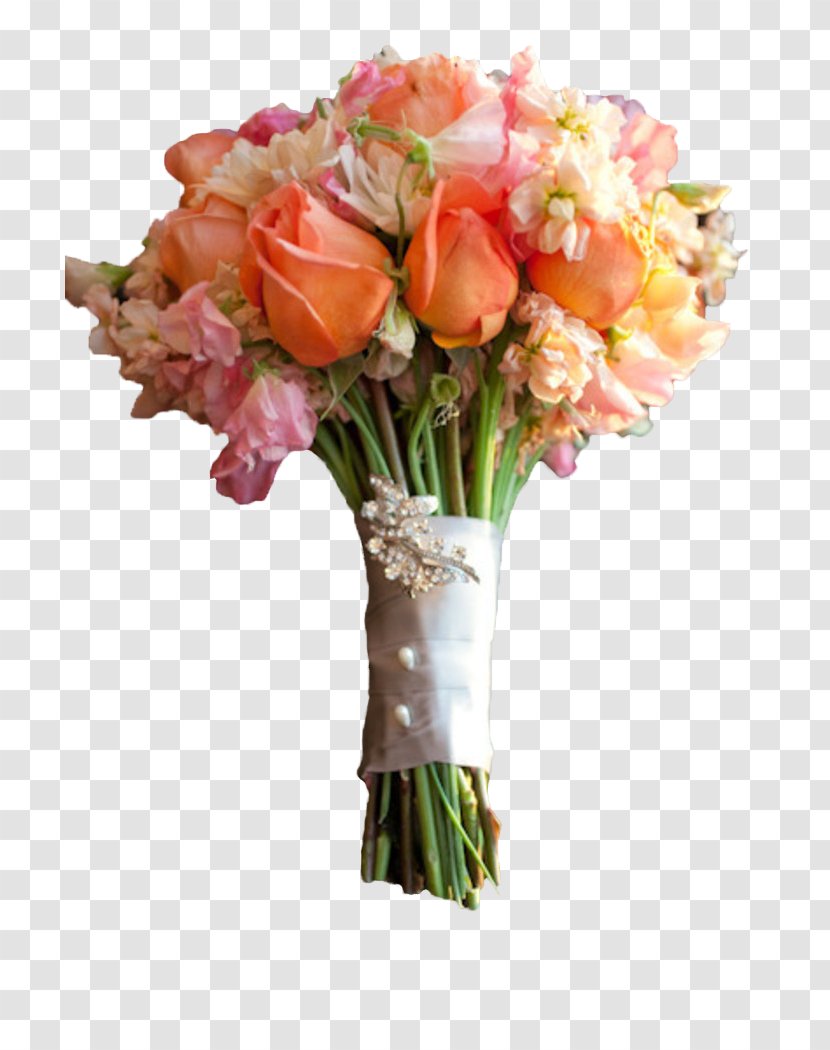 Garden Roses Flower Bouquet Floral Design - Ramo De Noiva Transparent PNG