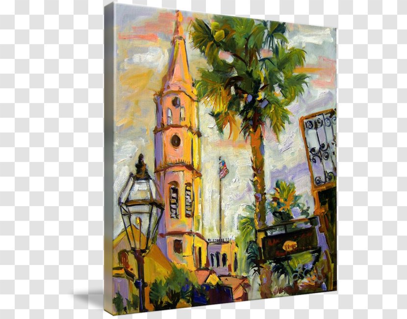 St. Michael's Episcopal Church Oil Painting Charleston Shooting Acrylic Paint Transparent PNG