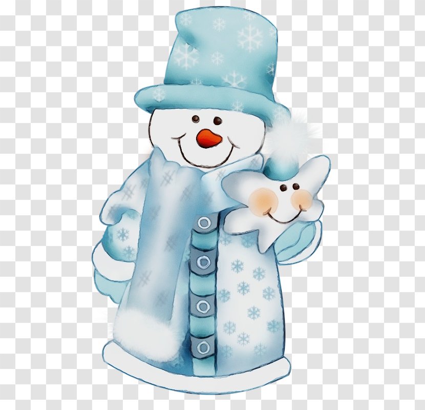 Snowman - Wet Ink - Cartoon Transparent PNG