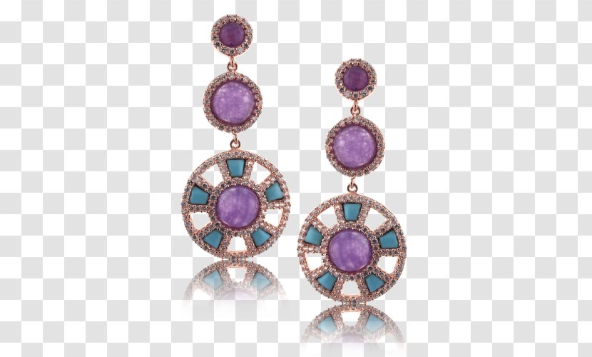 Earring Amethyst Jewellery Diamond - Jewelry Design - Genuine Turquoise Earrings Transparent PNG
