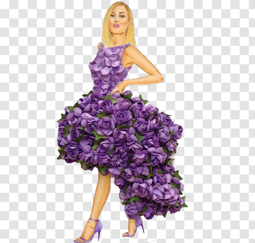 Dress Fashion Illustration Art - Illustrator - Purple Fairy Transparent PNG