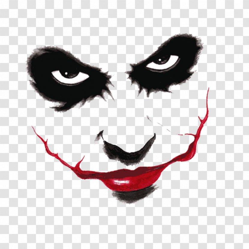 Joker Harley Quinn Batman Two-Face Drawing - Face - Scary Transparent PNG