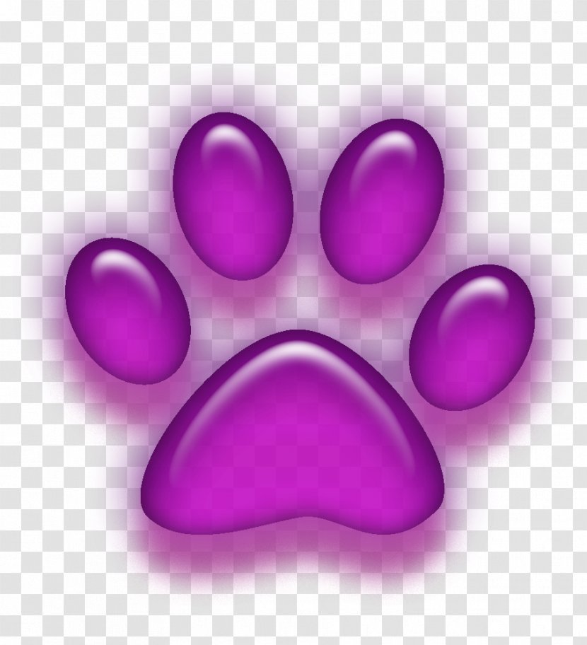 Dog Cat Paw Desktop Wallpaper Clip Art - Watercolor Purple Transparent PNG