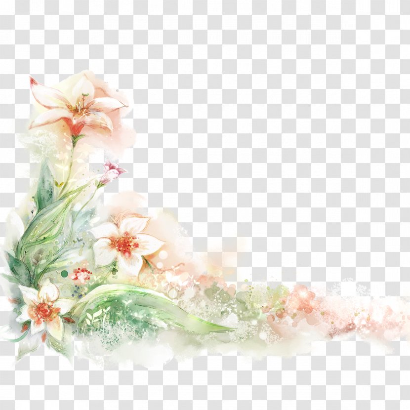 Ornament Download Poster Wallpaper - Flowering Plant - Background Cartoon Fairy Fantasy Pictures Transparent PNG