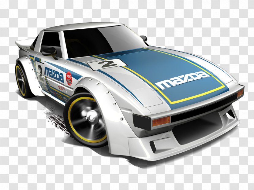 Sports Car Mazda RX-7 Van Hot Wheels - Hood Transparent PNG