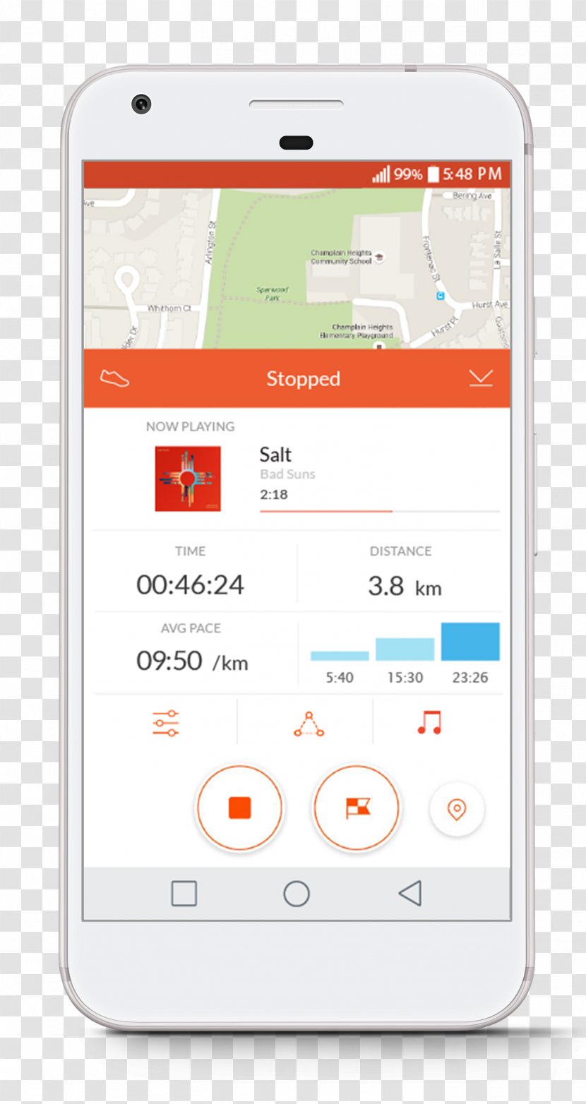 Feature Phone Smartphone Strava User Interface - Mobile Transparent PNG