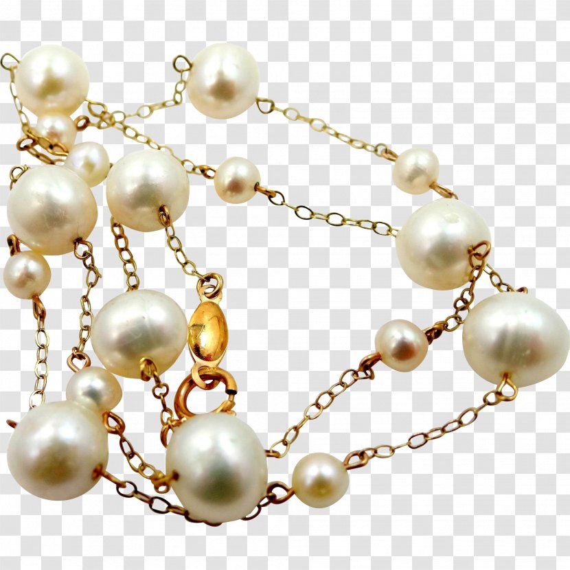 Cultured Freshwater Pearls Necklace Pearl Jewellery - Gold Transparent PNG